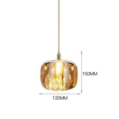 pendant light LED design in colored glass