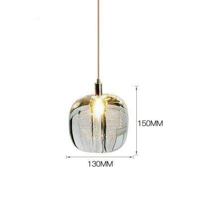 pendant light LED design in colored glass