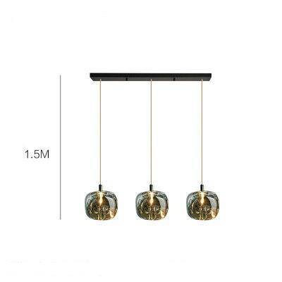 Suspension design à LED en verre coloré - vue 9 sur 12