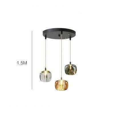 pendant light LED design in colored glass