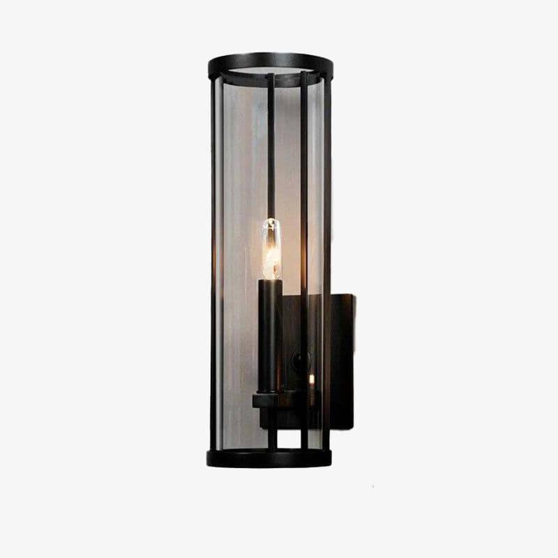 wall lamp LED wall light with black retro metal cage