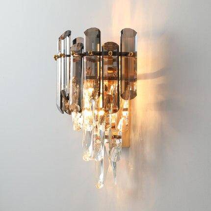 Lámpara de pared design en metal y cristal