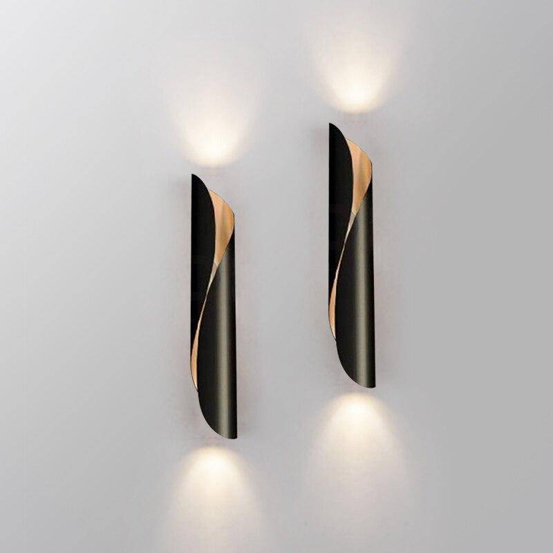 wall lamp curved aluminium LED wall light