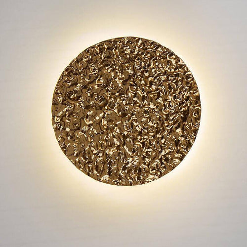 Aplique de pared design LED disco de metal dorado Creative