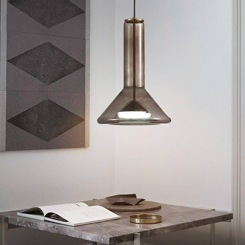 pendant light LED design with rounded glass shapes