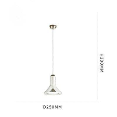 pendant light LED design with rounded glass shapes