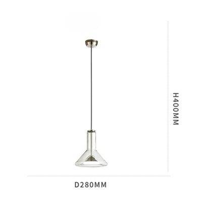 Suspension design à LED aux formes arrondies en verre - vue 8 sur 10
