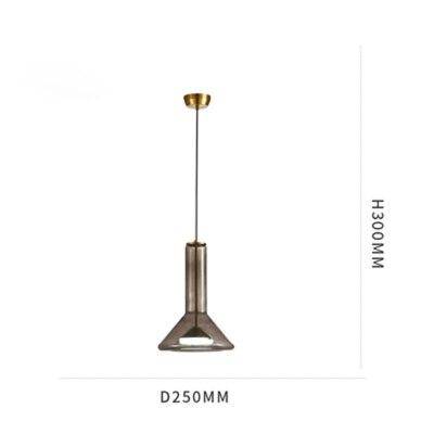 pendant light LED design with rounded glass shapes