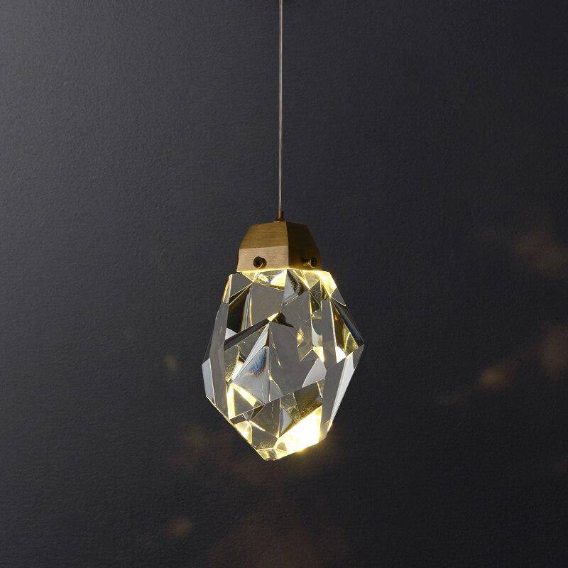 pendant light LED design with luxury glass crystal