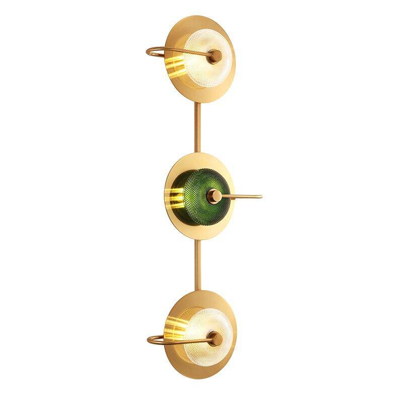 wall lamp LED wall design with gold metal disc