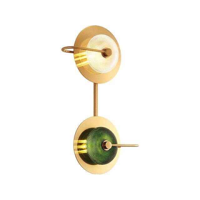 wall lamp LED wall design with gold metal disc