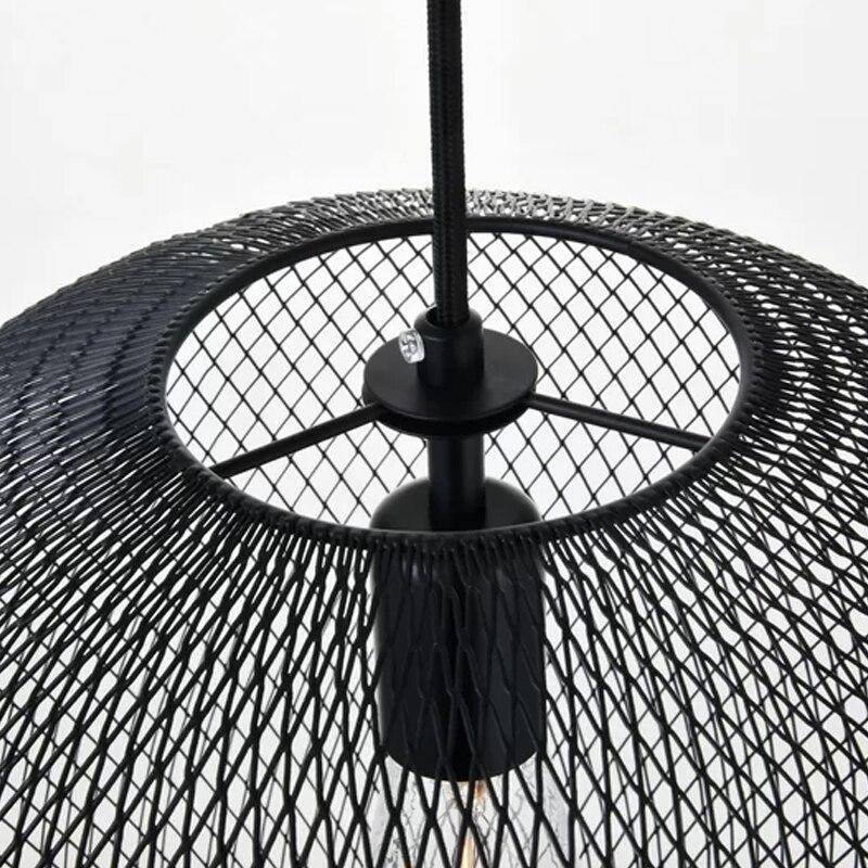 Suspension moderne LED avec boule en métal noire