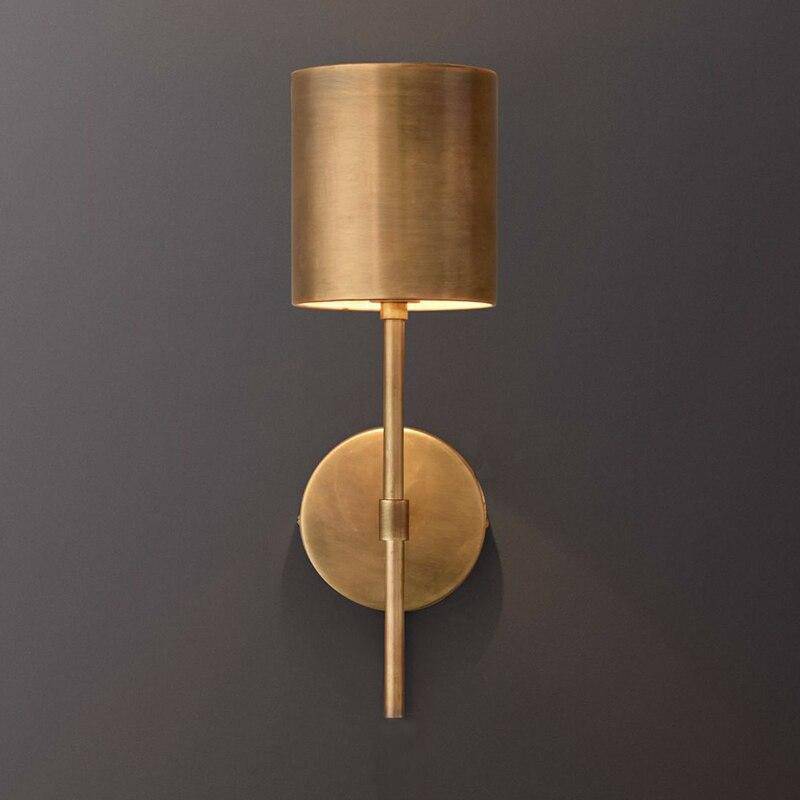 Applique murale design LED avec abat-jour en cylindre métal Retro - vue 4 sur 5