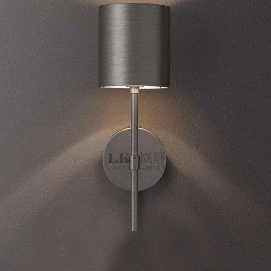 wall lamp LED wall design with lampshade in metal cylinder Retro
