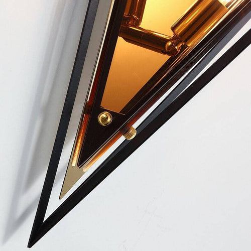 Applique murale design à LED en verre de formes triangulaires