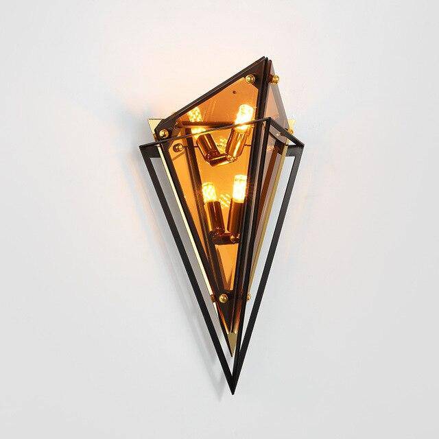 wall lamp LED design glass wall in triangular shapes