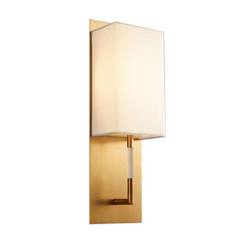 wall lamp retro LED wall light in metal and lampshade white