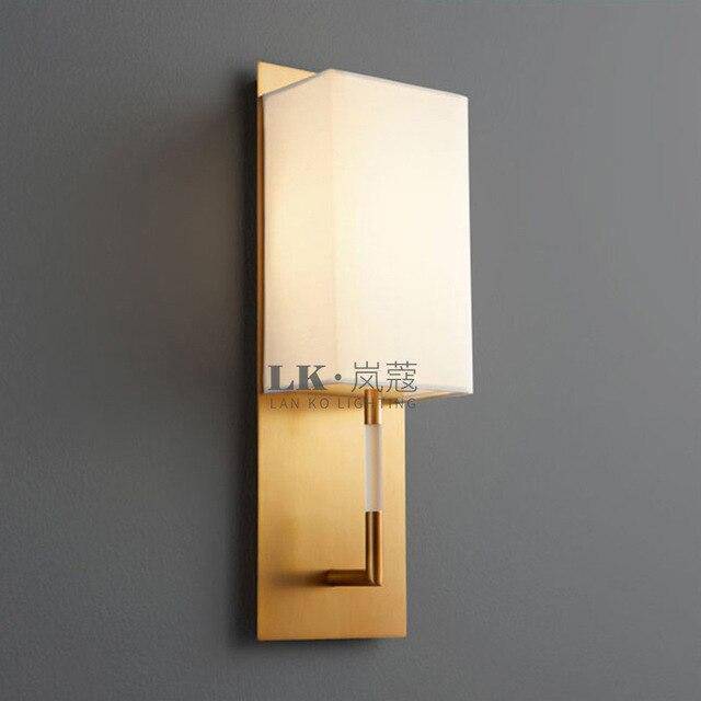 Applique murale rétro LED en métal et abat-jour blanc - vue 3 sur 4