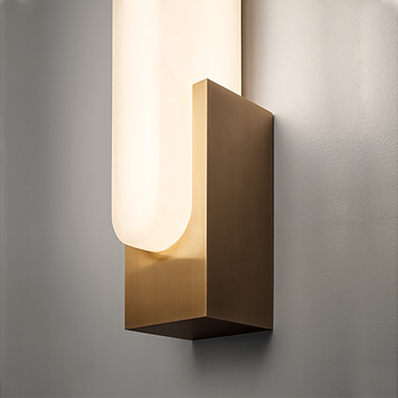 wall lamp elongated LED design wall with lampshade in rounded marble