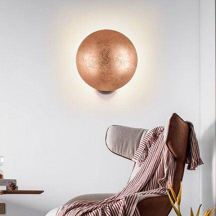 wall lamp LED design wall lamp with lampshade rounded metal Luxury