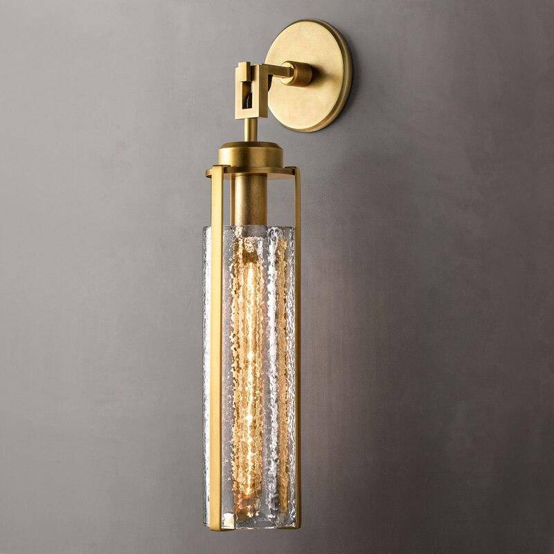wall lamp LED design wall lamp in retro metal and luxury glass
