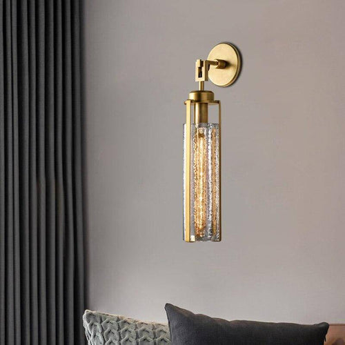 Lámpara de pared design de metal retro y cristal de lujo