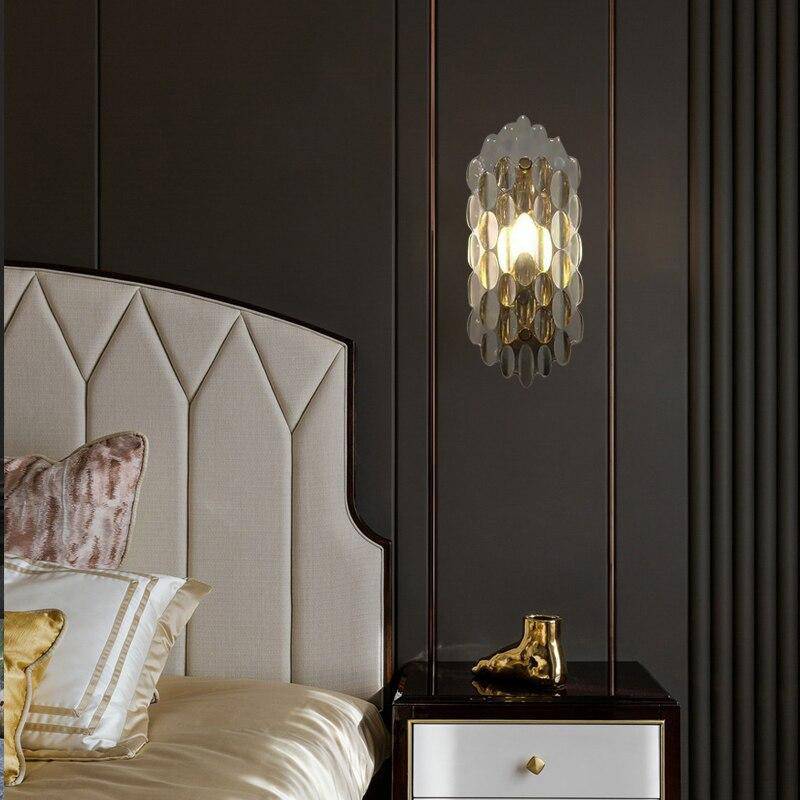 Applique murale design à LED en verre cristal luxury