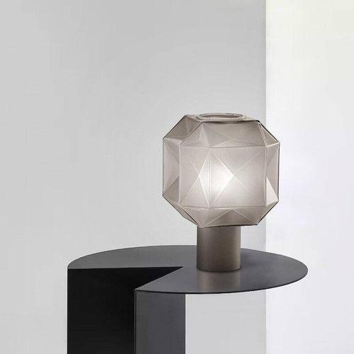 Design LED table lamp with minimalist geometric shapes