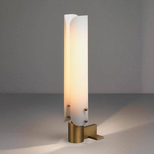 LED table lamp in copper with double rounded lampshade Luxury