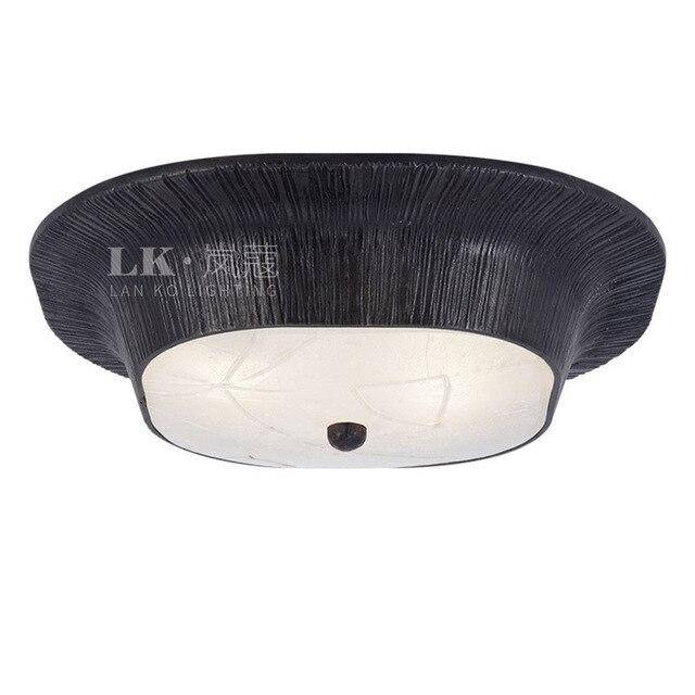 Plafonnier design LED en métal doré style rétro
