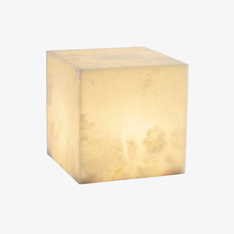 Lampe à poser design LED en forme de cube en marbre Creative