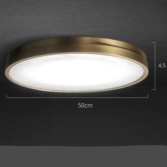 Plafonnier design LED arrondi ultra fin et doré Loft