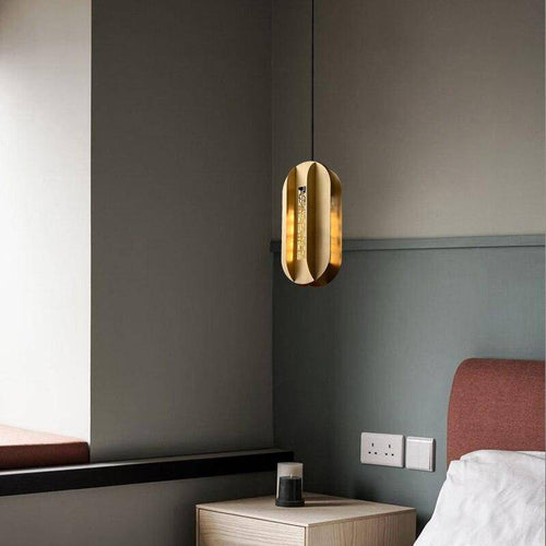 Suspension design à LED en métal arrondi luxury - vue 5 sur 7