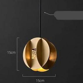 pendant light LED design in luxury rounded metal