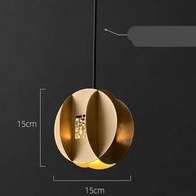 Suspension design à LED en métal arrondi luxury