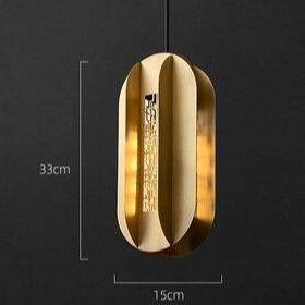 Suspension design à LED en métal arrondi luxury - vue 6 sur 7