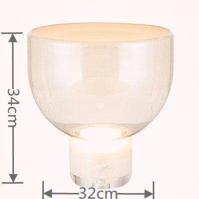 LED design table lamp in coloured glass