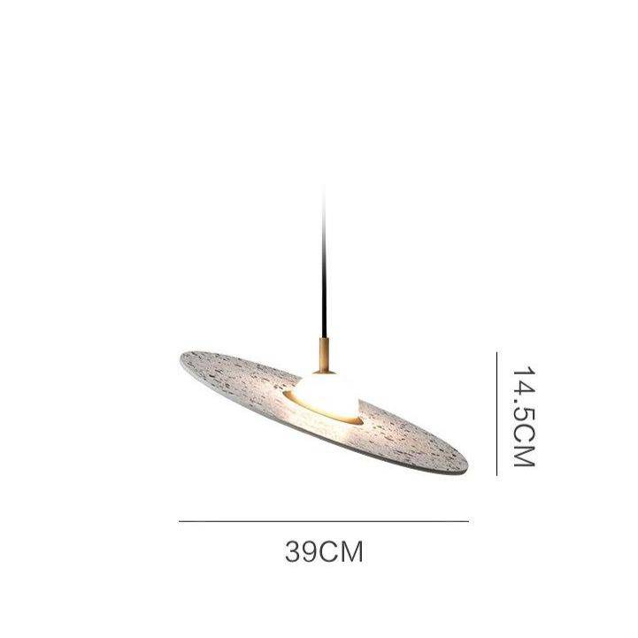 pendant light LED design with colored marble disc