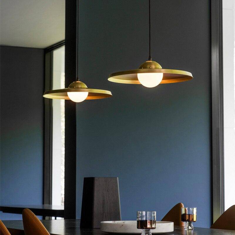 Suspension design LED avec chapeau cuivre Luxury - vue 3 sur 6