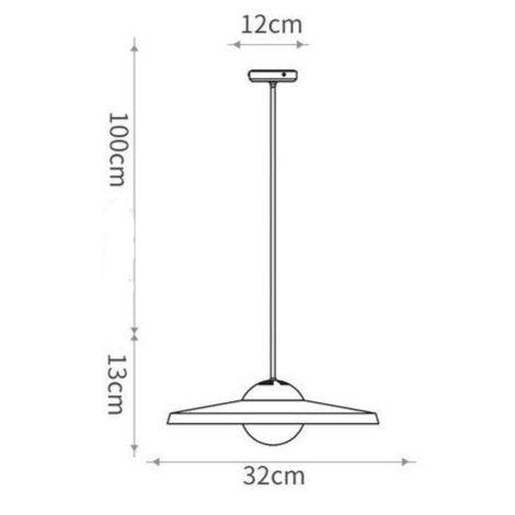 Suspension design LED avec chapeau cuivre Luxury - vue 5 sur 6