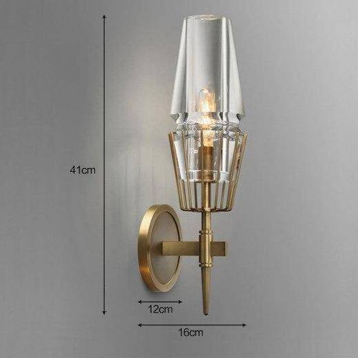 wall lamp Metal and retro glass LED design wall