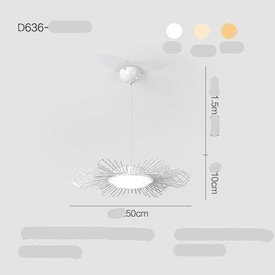Suspension design LED avec abat-jour et anneaux métal Luxury - vue 6 sur 7