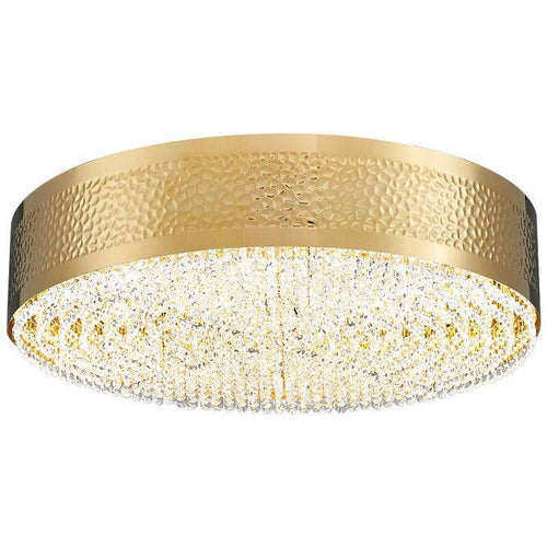 Round LED ceiling lamp with gold metal edges