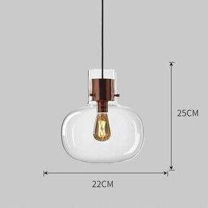 pendant light LED glass design with lampshade colored