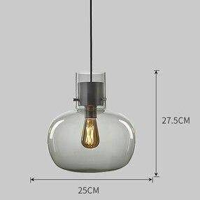 pendant light LED glass design with lampshade colored