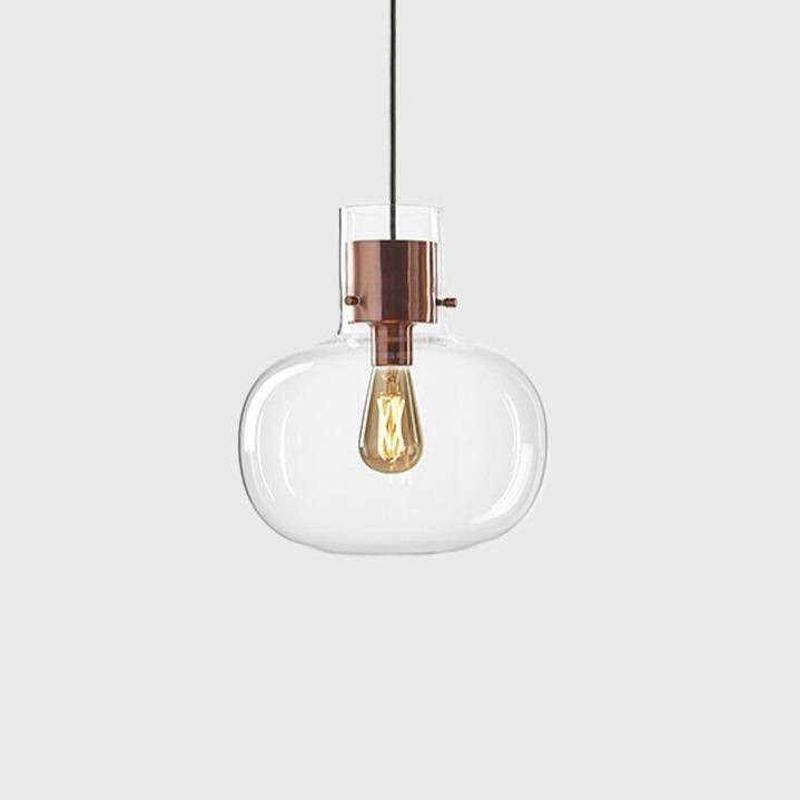 pendant light LED glass design with lampshade colored