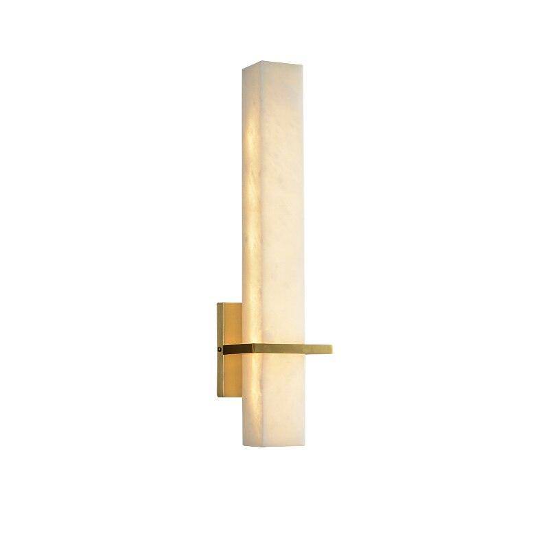 Applique murale moderne LED en marbre avec socle doré