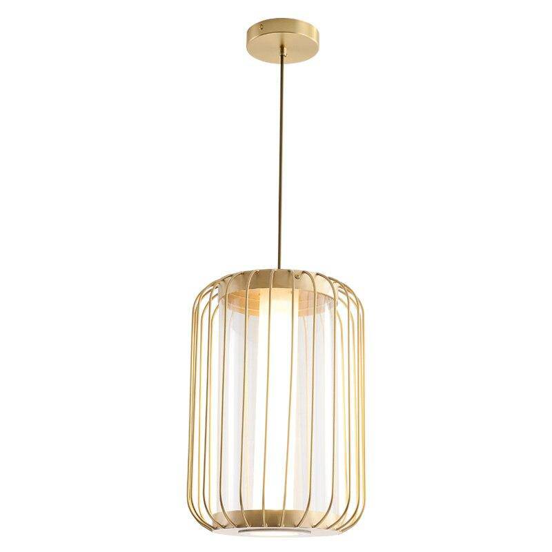 Suspension design LED en forme de cage métal Hall - vue 6 sur 6