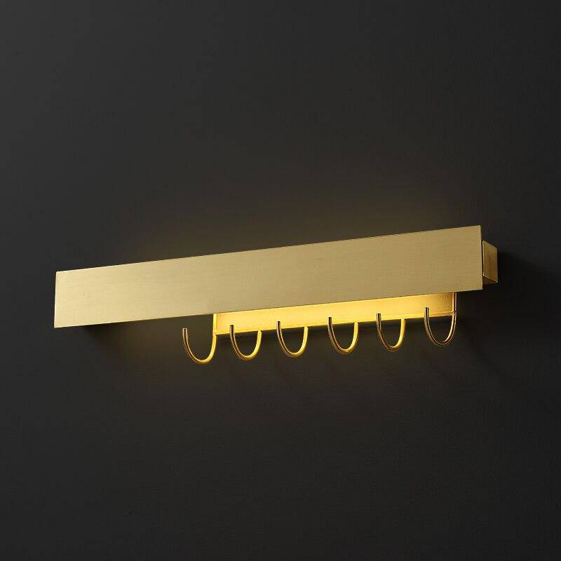 wall lamp modern gold LED wall light with hook