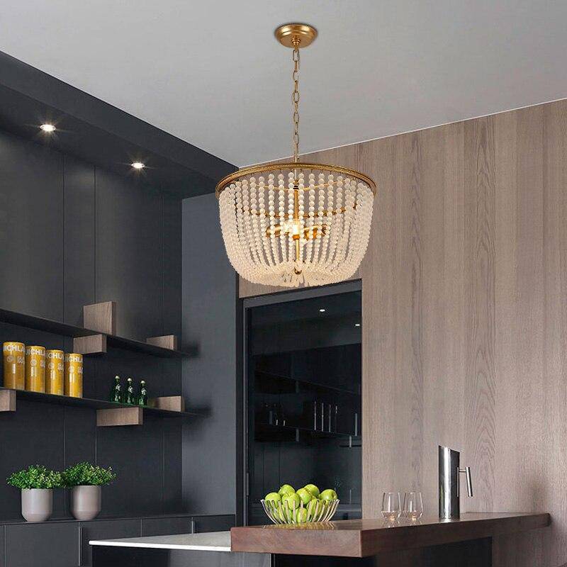 pendant light gold LED design with lampshade crystal glass Luxury